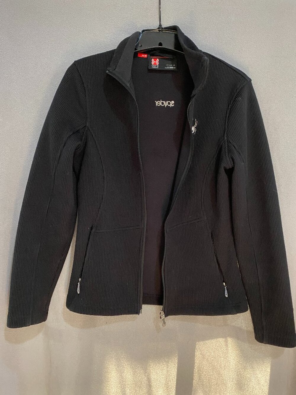 Spyder Core Sweater Black Full Zip Jacket Women’s Medium Athletic Outdoor Active
